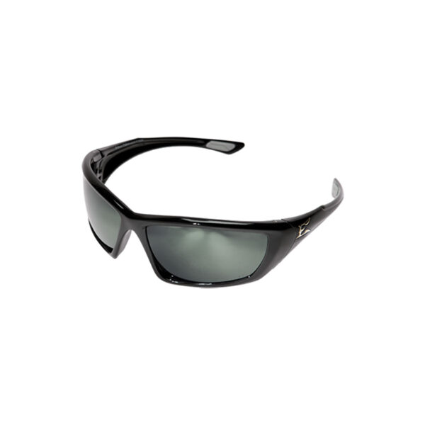 EDGE ROBSON BLACK FRAME POLARIZED G15 SILVER MIRROR LENS SAFETY GLASSES