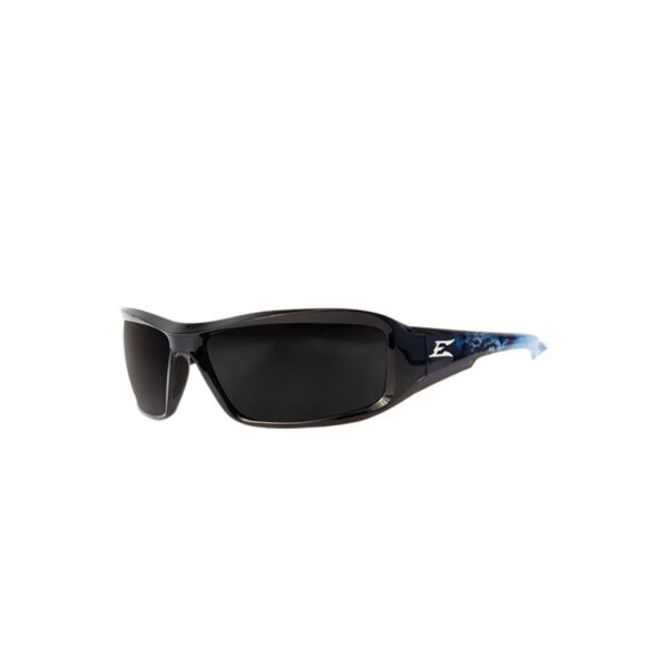 EDGE BRAZEAU APOCALYPSE 2 BLACK & BLUE WARRIOR FRAME SMOKE LENS SAFETY GLASSES