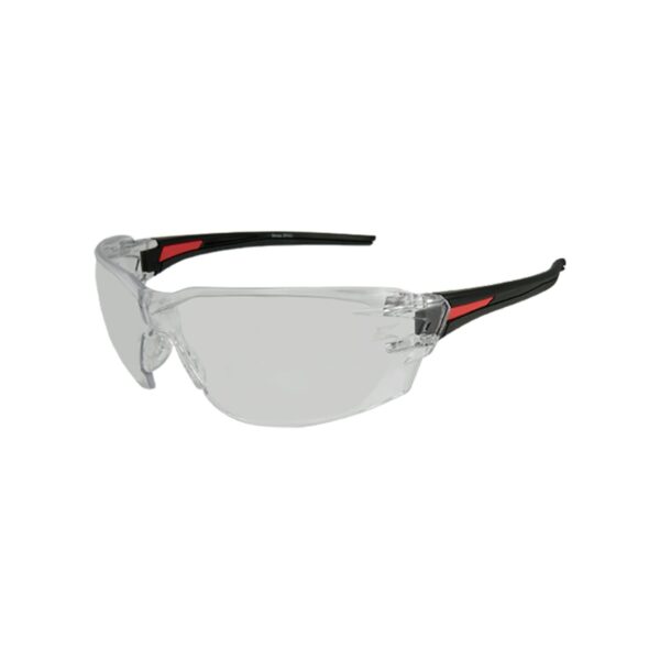 EDGE NEVOSA BLACK FRAME CLEAR LENS SAFETY GLASSES