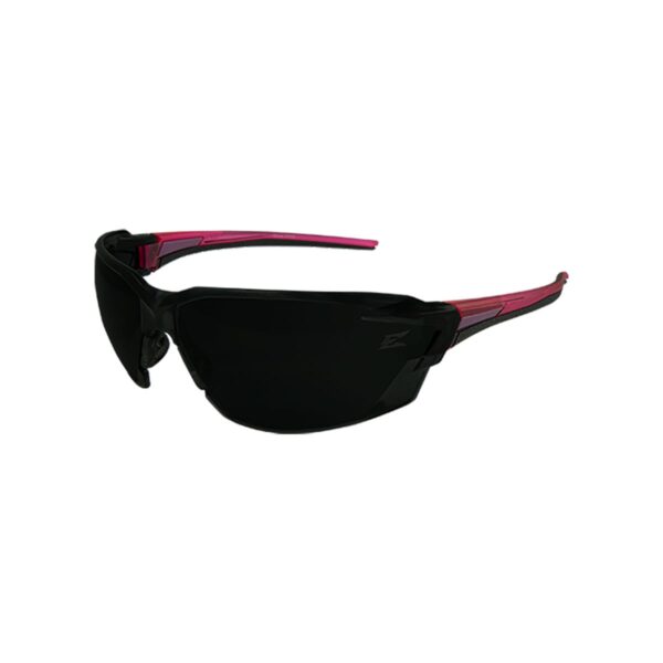 EDGE NEVOSA BLACK AND PINK FRAME SMOKE LENS SAFETY GLASSES