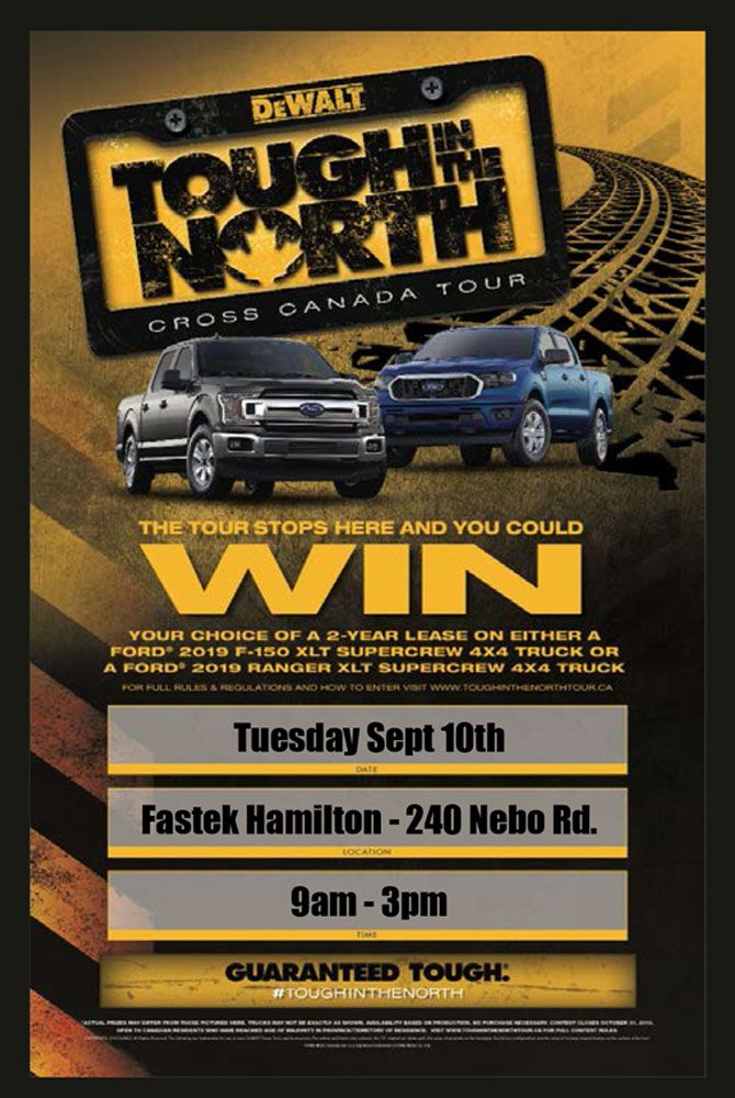 WIN A TRUCK!!! DeWalt and Fastek Hamilton Sale