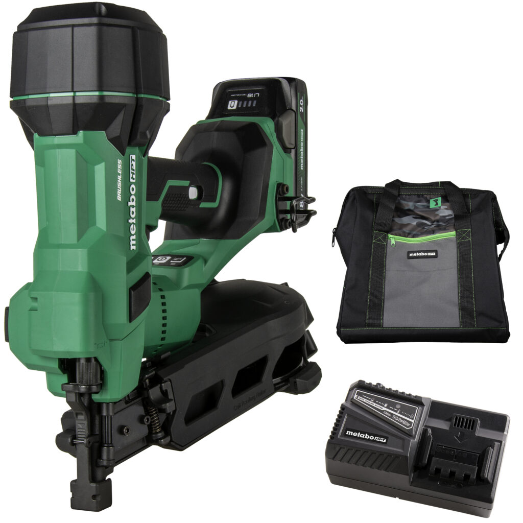 Metabo HPT 18V Brushless 1-3/4" Coil Roofing Nailer Kit w/ 2.0Ah Battery