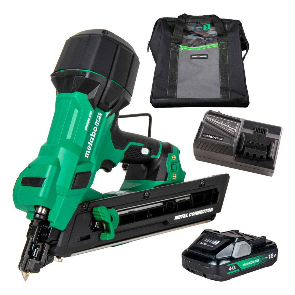 Metabo HPT NR1838DKA 18V MultiVolt Brushless 1-1/2" Metal Connector Nailer Kit