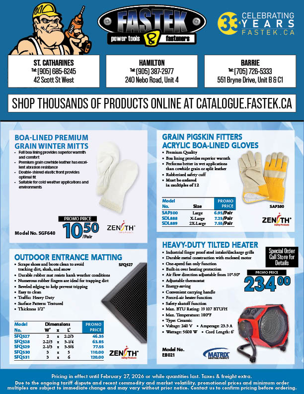 Fastek Winter Warehouse Flyer