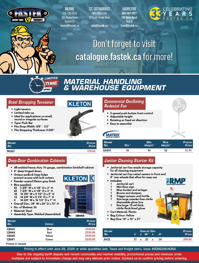 Material Handling and Warehouse Equipment Q2 2026