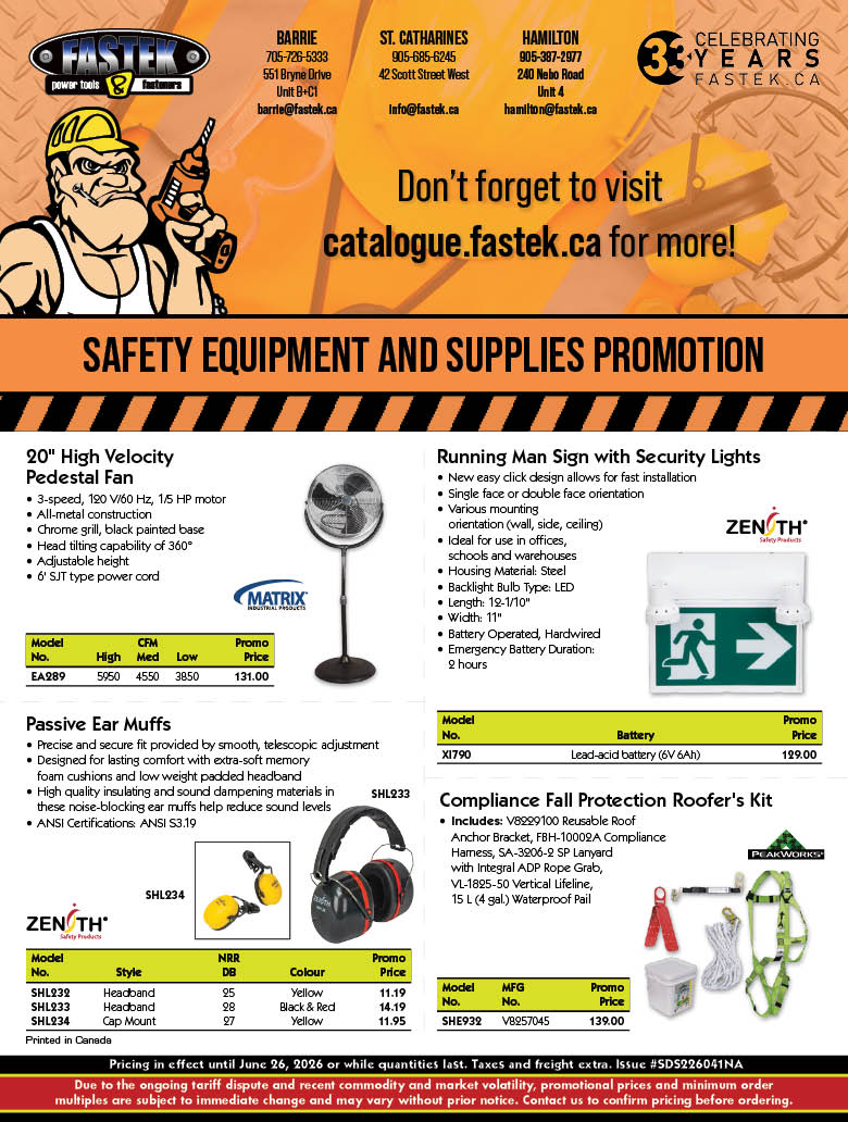 Safety Equipment and Supplies Promotion Q2 2026