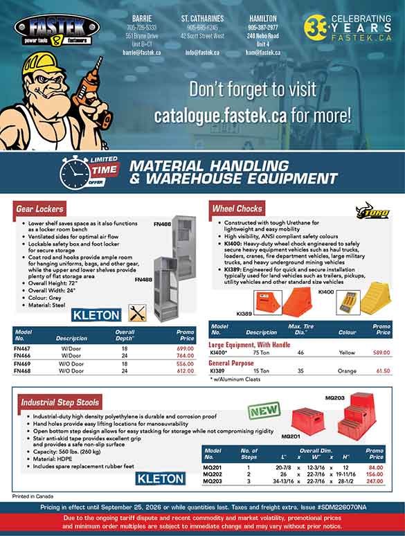 Material Handling and Warehouse Equipment Q3 2026